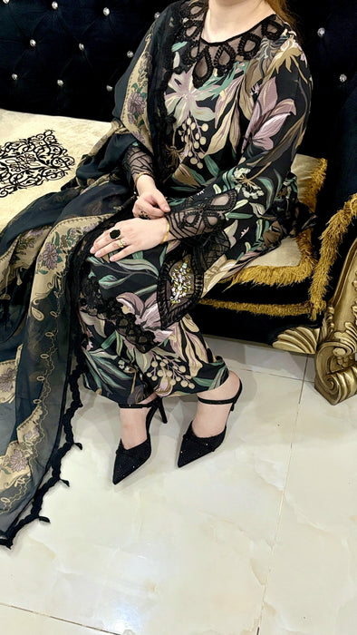 Black Bloom (Stitched)
